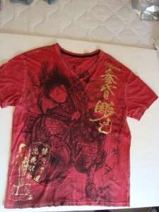 MENS AUTHENTIC AFFLICTION V NECK GRAPHIC TSHIRTS XL LOT OF 2  