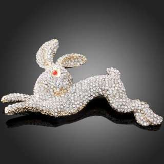 ARINNA Swarovski Crystals rabbit bunny cute Brooch Pin  