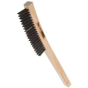   Of Rows, Steel Bristles, Hardwood Block, Curved Handle Scratch Brush