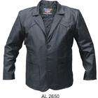 Allstate Leather, Inc. Mens Three Button Lambskin Leather Blazer Size 