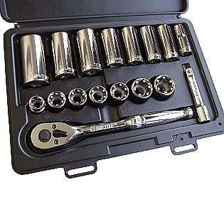 17 pc. Super Sockets Rounded Bolt Remover, Metric  Grip Tite Tools 