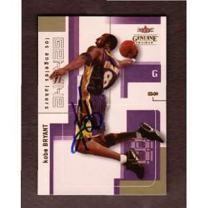 Kobe Bryant Autographed Signed 2004 Fleer Genuine Los Angeles Lakers 