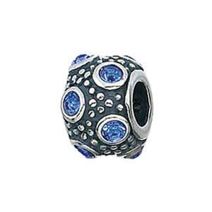   Silver September Crystal Ball Bead / Charm Finejewelers Jewelry