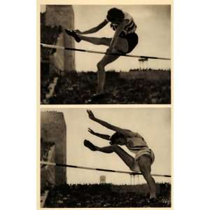  Olympics Dorothy Odam Annette Rogers High Jump   Original Photogravure