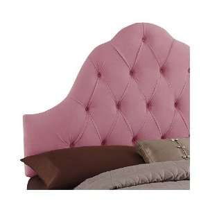  Skyline Furniture Tufted High Arch Bed in Wood Rose   King 