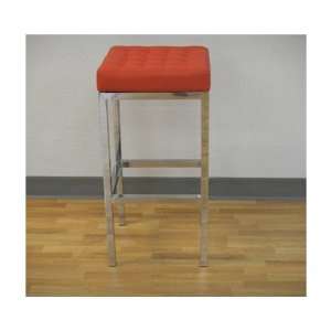 Montana Barstool in Red Pvc With Chrome Frame