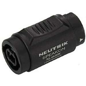  Neutrik NL4MMX 4 Pole Speakon Coupler Connector Cable 