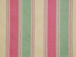 Pink Green Yellow Woven Stripe Drape Upholstery Fabric  