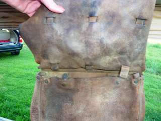 WW1 US Calvary Leather Saddle Bags Antique Military  