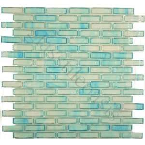  Light Blue Uniform Brick Blue 5/8 x 2 Brick Glossy Glass Tile 