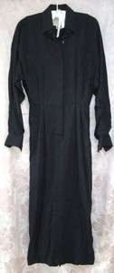 1978 Norma Kamali Long Black Gaberdine Dress  