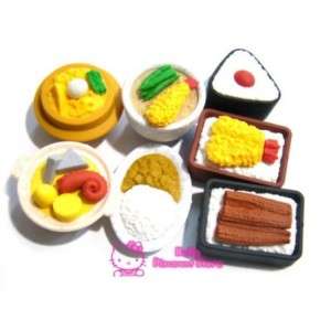 Iwako Food Erasers  Japanese Eraser Set (7 Pieces)  
