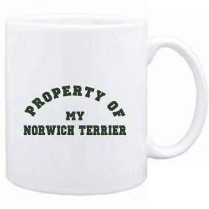   Mug White  PROPERTY OF MY Norwich Terrier  Dogs