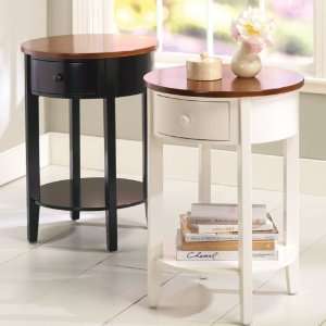  Black Round Accent Table