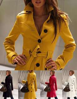 New Womens Coat&Jacket Cashmere Long White,Red,Black,Yellow Coat XS,S 