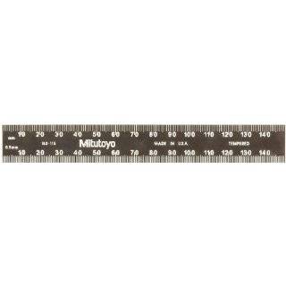 Starrett C636EM 6 Spring Tempered Steel Rule With Inch And Millimeter 