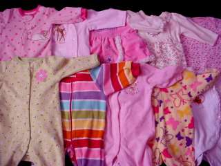  BABY GIRL SLEEPWEAR sleepers pajama 6 9 MONTHS WINTER SPRING CLOTHES 
