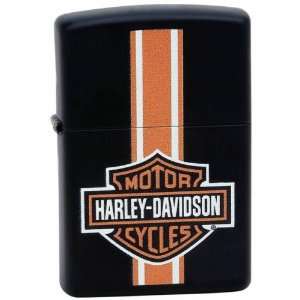  Harley Davidson Orange Stripe Zippo Lighter Patio, Lawn 