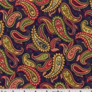  45 Wide Flannel Paisley Blue Fabric By The Yard Arts 