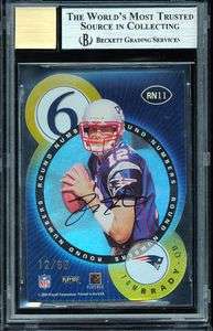 TOM BRADY 2000 PLAYOFF CONTENDERS AUTO #D 12/60 BGS 9 ROUND NUMBERS 