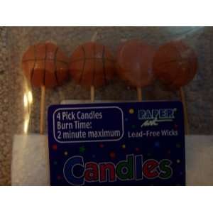    Basketball Candles, Molded Pick Sets   4/Pkg. Toys & Games