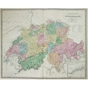  AK Johnston Map of Switzerland (1850)