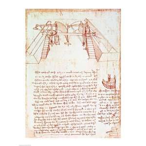   Construction of a Staircase   Poster by Leonardo Da Vinci (18x24