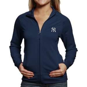   & Buck New York Yankees Ladies Navy Blue Impulse Zip Up Sweatshirt