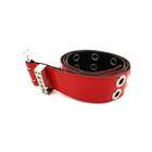 KOLE IMPORTS Red vinyl studded belt Case of 20