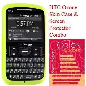   Silicone Skin Case & Screen Protector Combo for HTC Ozone (Green