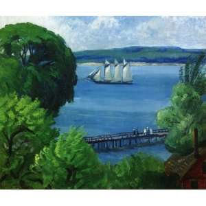 FRAMED oil paintings   John Sloan   24 x 20 inches   Passing Schooner