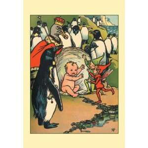  Exclusive By Buyenlarge Fairies Penguins and a Baby 28x42 