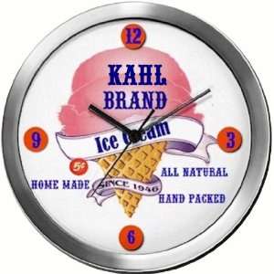  KAHL 14 Inch Ice Cream Metal Clock Quartz Movement 