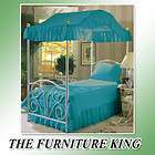 KIDS PRINCESS GIRLS TURQUOISE BLUE AQUA FULL SIZE CANOPY BED COVER TOP 
