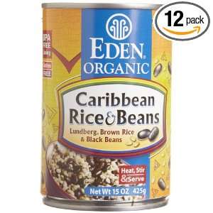 Eden Organic Caribbean Rice & Beans, 15 Ounce Cans (Pack of 12)