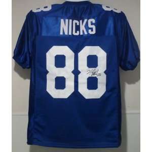  Hakeem Nicks Autographed New York Giants Blue Jersey 