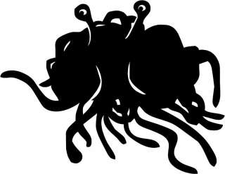 Flying Spaghetti Monster Decal 3.75 x4.9choose color  