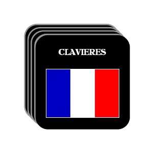  France   CLAVIERES Set of 4 Mini Mousepad Coasters 