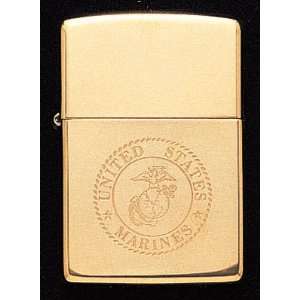  US Marine Solid Brass EGA Logo USMC Military Zippo Lighter 