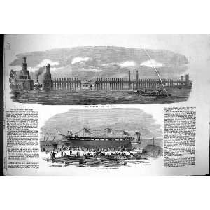 1854 Barrage River Nile Egypt Launch Ship Napoleon Iii Ardrossan 