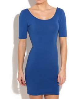 Blue (Blue) Capped Sleeve Bodycon Dress  246496440  New Look