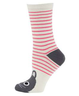 Cream (Cream) Stripey Kitten Socks  248783613  New Look