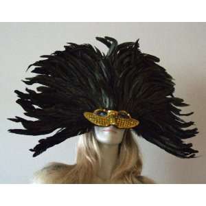  Vegas Girl Gold Venetian Mask Mardi Masquerade Halloween 