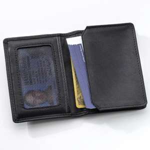  Brookstone Black Leather Card Wallet