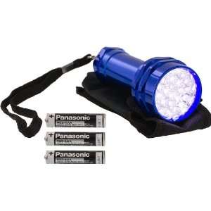  SE 28 LED Non Rolling Blue Body Flashlight with Pouch 