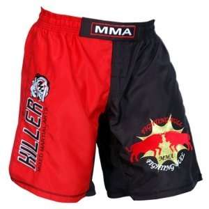 MMA Short in Polyester 2 Tone Fabric with Embroidered Logo Size XL 