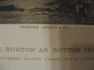 Gebbie & Co Gravure William Burton Bottom Weaver Print  