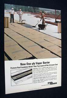 SISALKRAFT Vaporstop 710 vapor barrier roofing 1967 Ad  