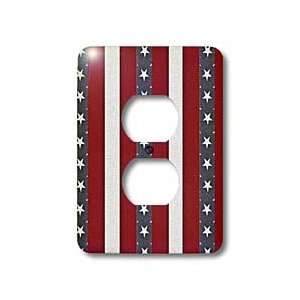   Strips Red White Blue III   Light Switch Covers   2 plug outlet cover