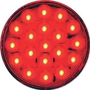  Trux Accessories LED Truck Light   4in. Round, Red